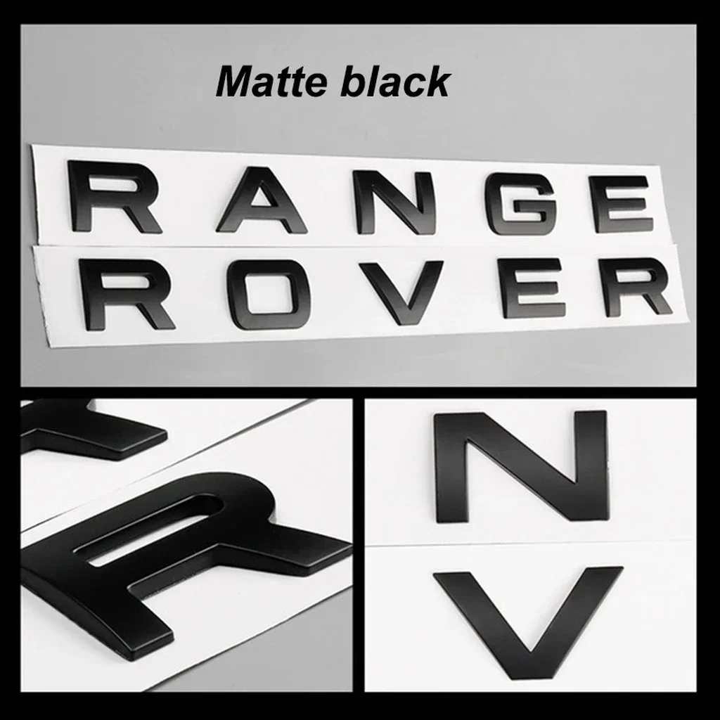 

3D ABS автомобильный передний капот, эмблема, наклейка с буквами, наклейка Range Rover, логотип для Land Rover, серия Discovery Evoque