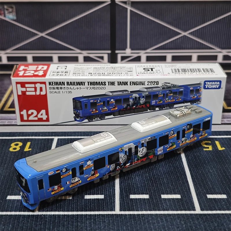 Фото Оригинальная модель Tomica Long No.124 Keihan Train Thomas the Tank Engine 2020, литая под давлением, из сплава, миниатюрный железнодорожный состав, игрушка, подарок для детей №3