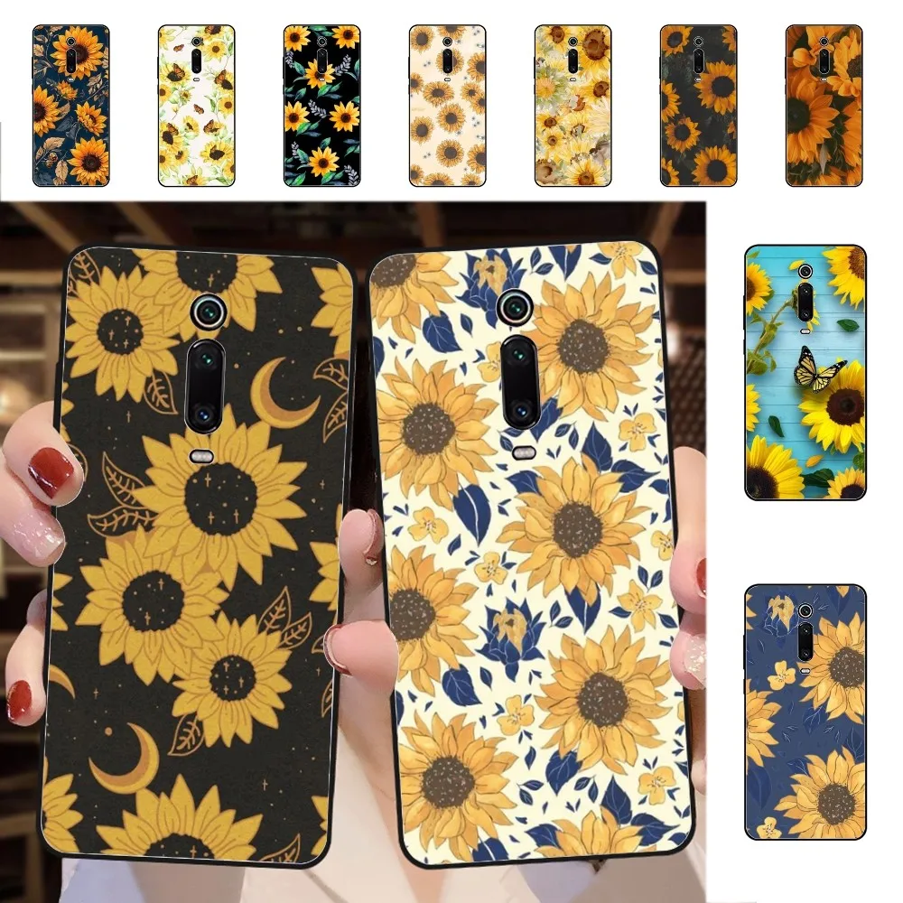 

Sunflower Phone Case For Redmi 5 6 7 8 9 10 plus pro 6 7 8 9 A GO K20 K30 K40 pro plus F3 Fundas