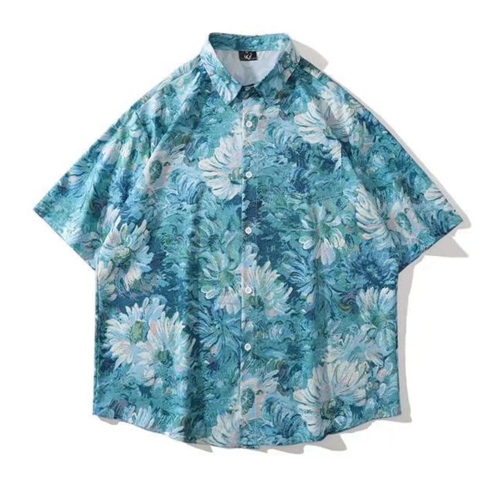 

Рубашка мужская с коротким рукавом и принтом маслом