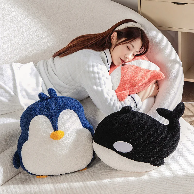 

35cm Kawaii Animal Whale Fox Penguin Plush Toy Soft Cartoon Animals Stuffed Lovely Doll Baby Pillow Kids Appease Nice Gift
