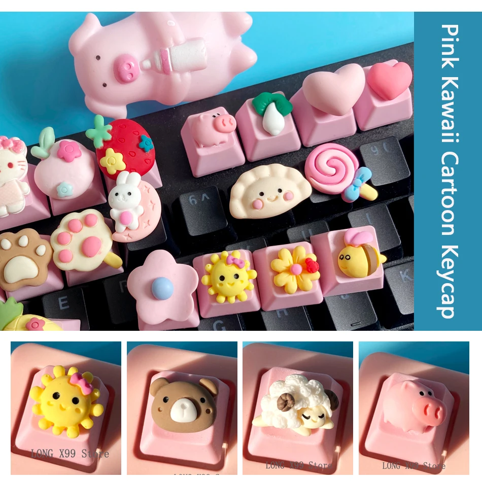 

Personality Single R4 ESC Key Caps For Gaming Mechanical Keyboard for Cherry MX Switch Cute Pink Kawaii Cartoon Keycap
