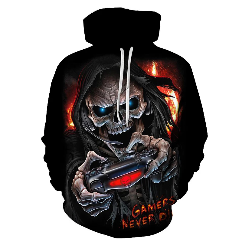 

Skull Pattern Men's Hoodies 3D Printing Sweatshirt Horror Theme Hoodie Autumn And Winter Fashion Hooded Pullovergraphic hoodies