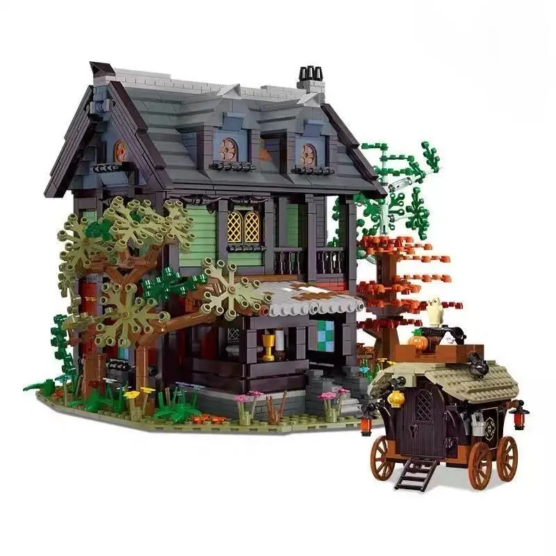 

89148 Creative Expert Moc Medieval Tavern Town Inn Brick City Street View Modular House Model Building Blocks Bricks Toys Gifts