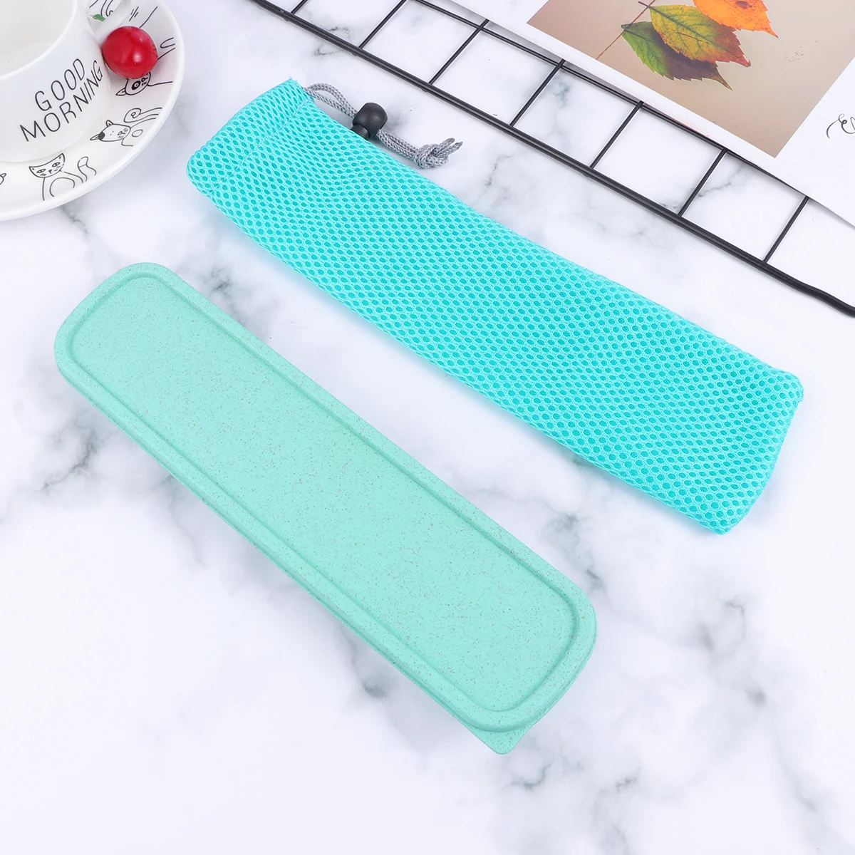 

Портативный пластиковый контейнер для столовых приборов, контейнер для хранения посуды и посуды, чистый цвет