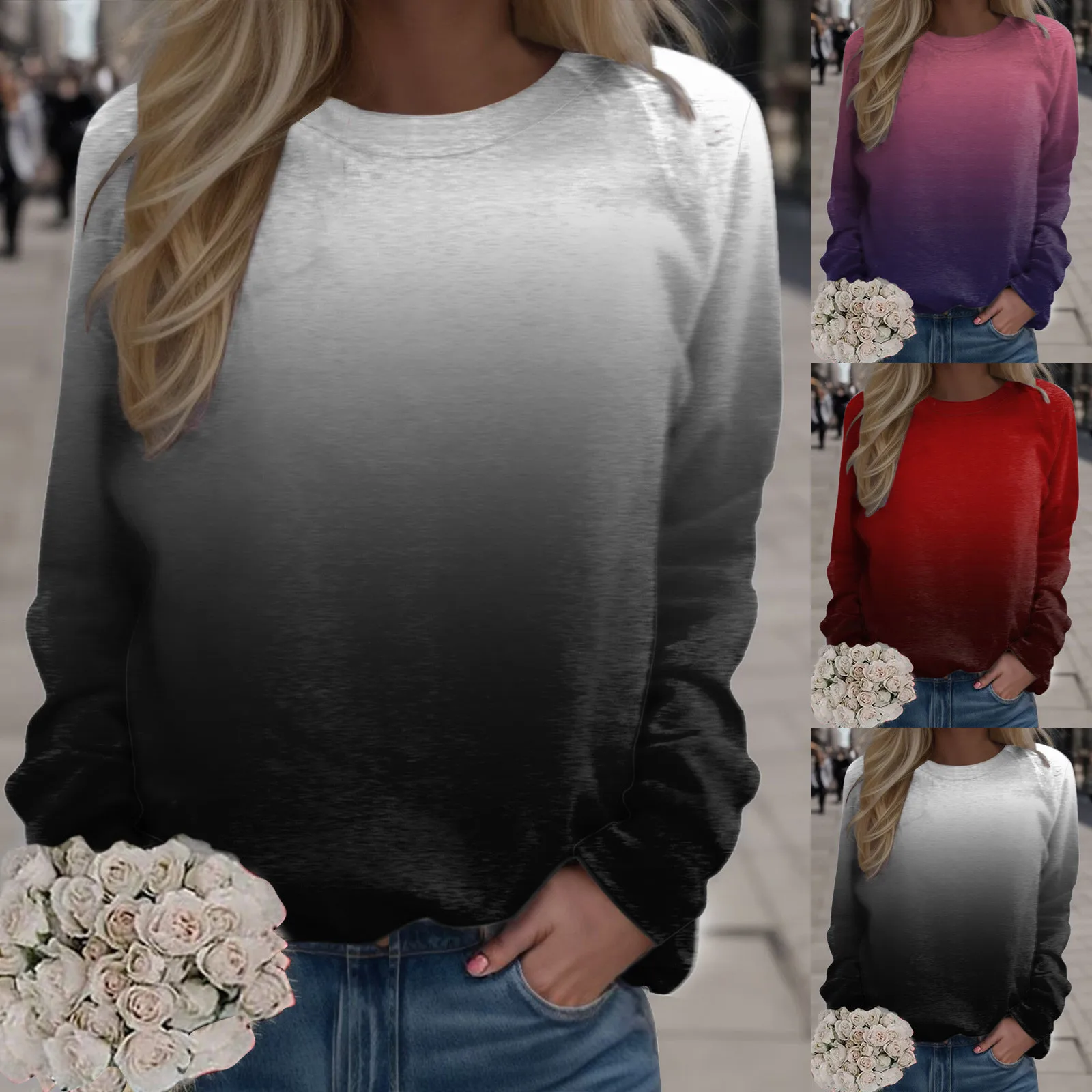 

Womens Daily Merry Christmas Print O Neck Sweatshirt Round Neck Fit Pullover Tops Casual Long Sleeve Cotton Hooded Jacket Women