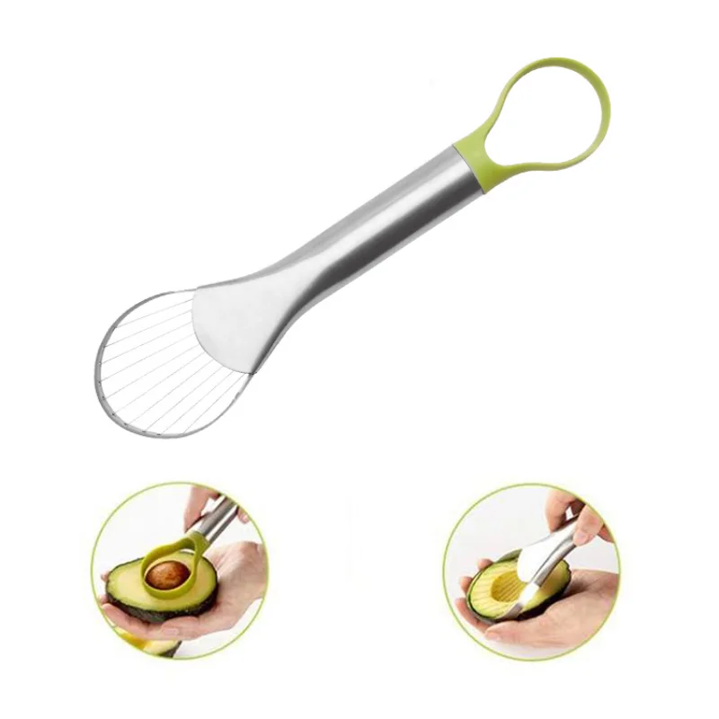 

2 In 1 1 Avocado Slicer Shea Corer Butter Fruit Peeler Cutter Pulp Separator Plastic Knife Kitchen Vegetable Tools Kitchen Gadge