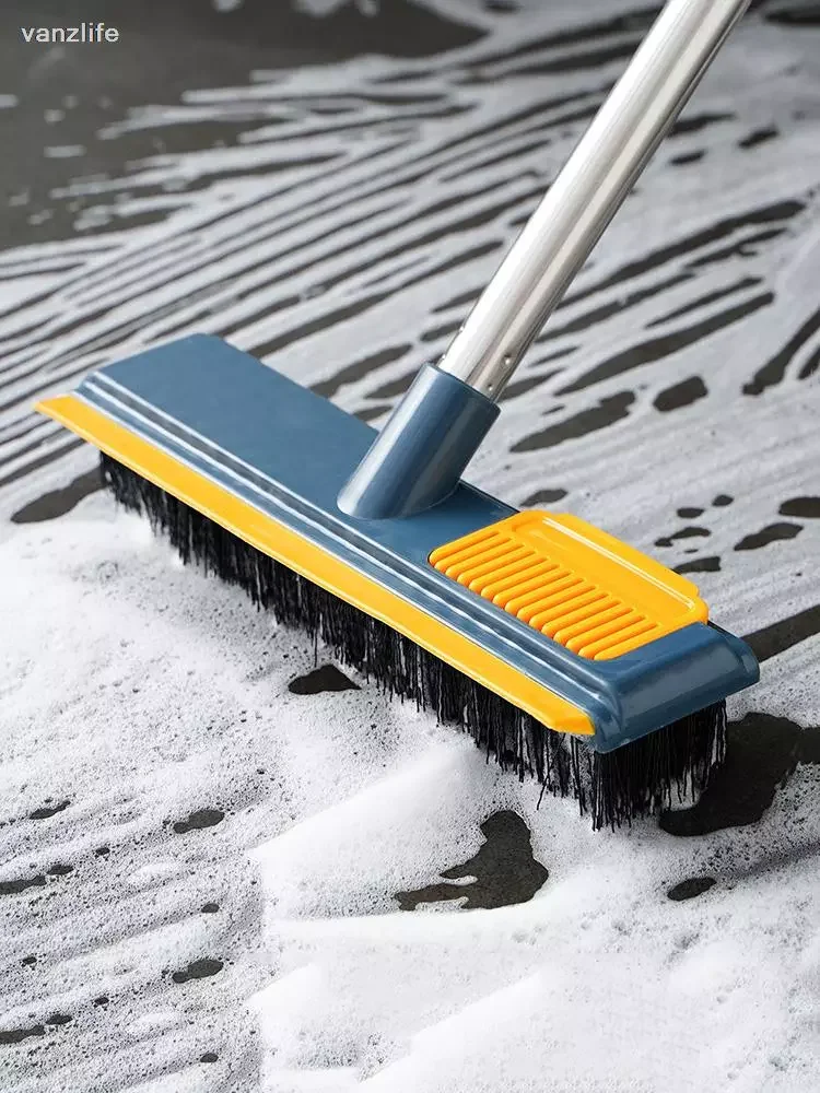 

NEW2023 Kitchen bathroom ceramic tile aperture long-handled broom toilet cleaning bristles brush wall artifact no dead Angle