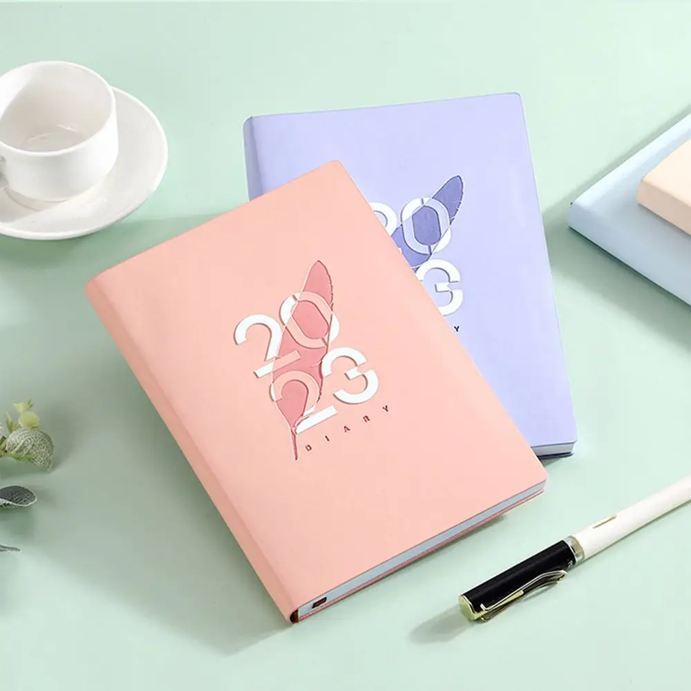 

Durable A5 Agenda Notebook Simple Candy Color Note Pad With Month Index Portable 365 Days Planner Book For Student