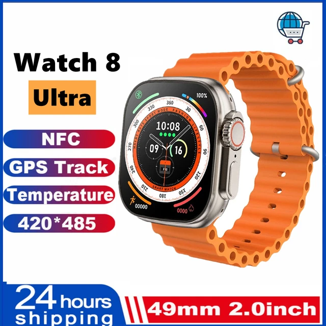 New Smart Watch Ultra 8 NFC GPS Track 49mm Men Women Smartwatch Series 8 Thermometer BluetoothCall Waterproof Sports For Apple 1