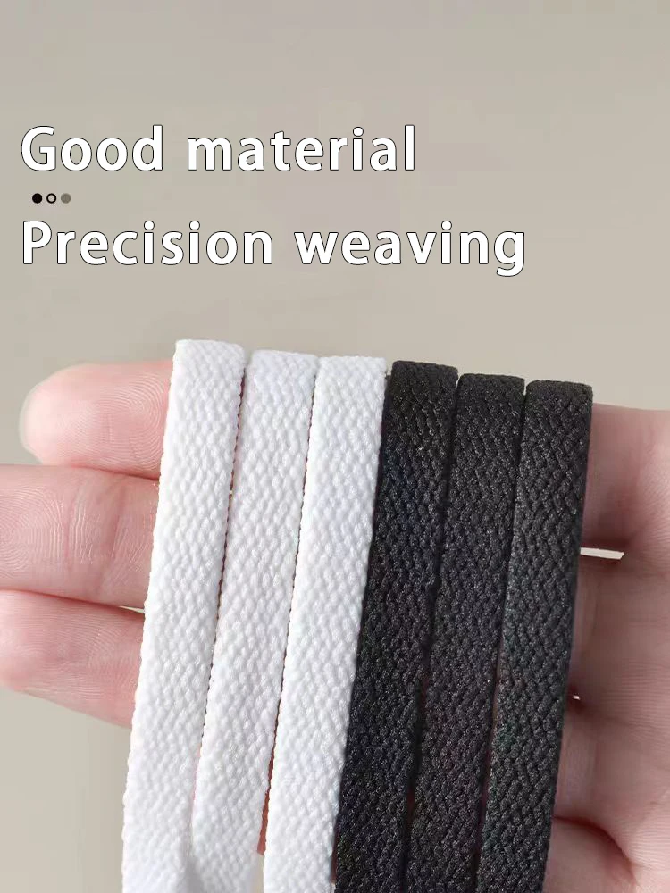 Фото For AF1 Metal Buckle Shoelaces Classics Black White Flat Shoe Laces and Shoe Decoration Suit Sneaker Shoelace Shoes Accessories №4