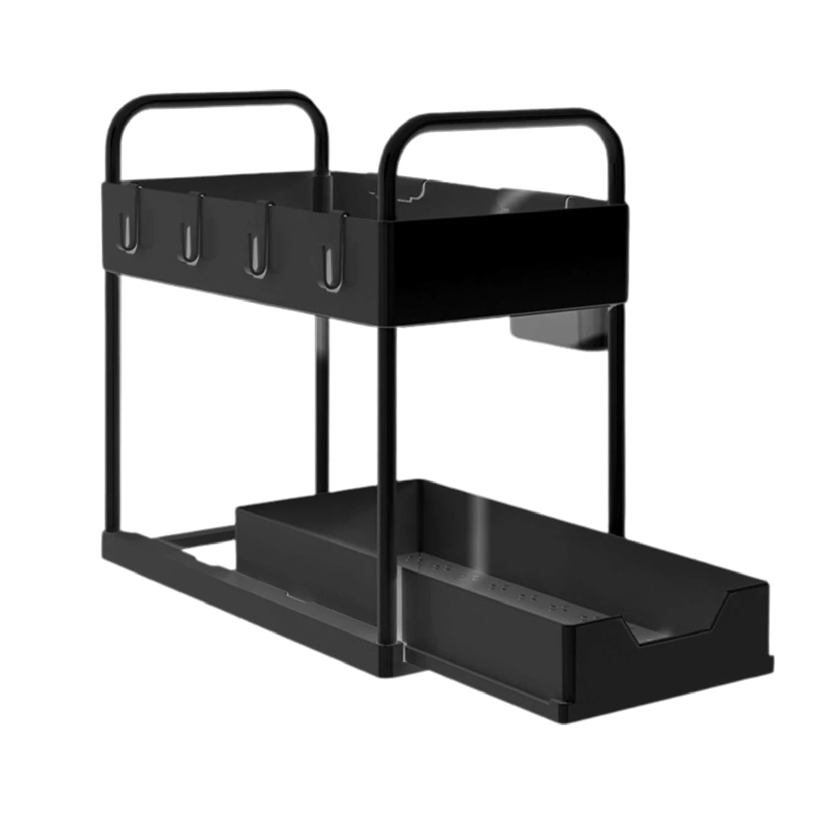 

2-уровневый Органайзер под раковину, 2-уровневые органайзеры под раковину с раздвижным ящиком для дома и кухни, прочная и долговечная кухня