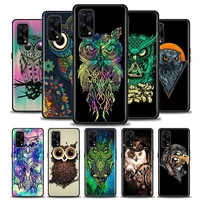 phone case for realme 5 6 7 7i 8 8i 9i 9 xt gt gt2 c17 pro 5g se master neo2 soft silicone case cover cartoon cute owl