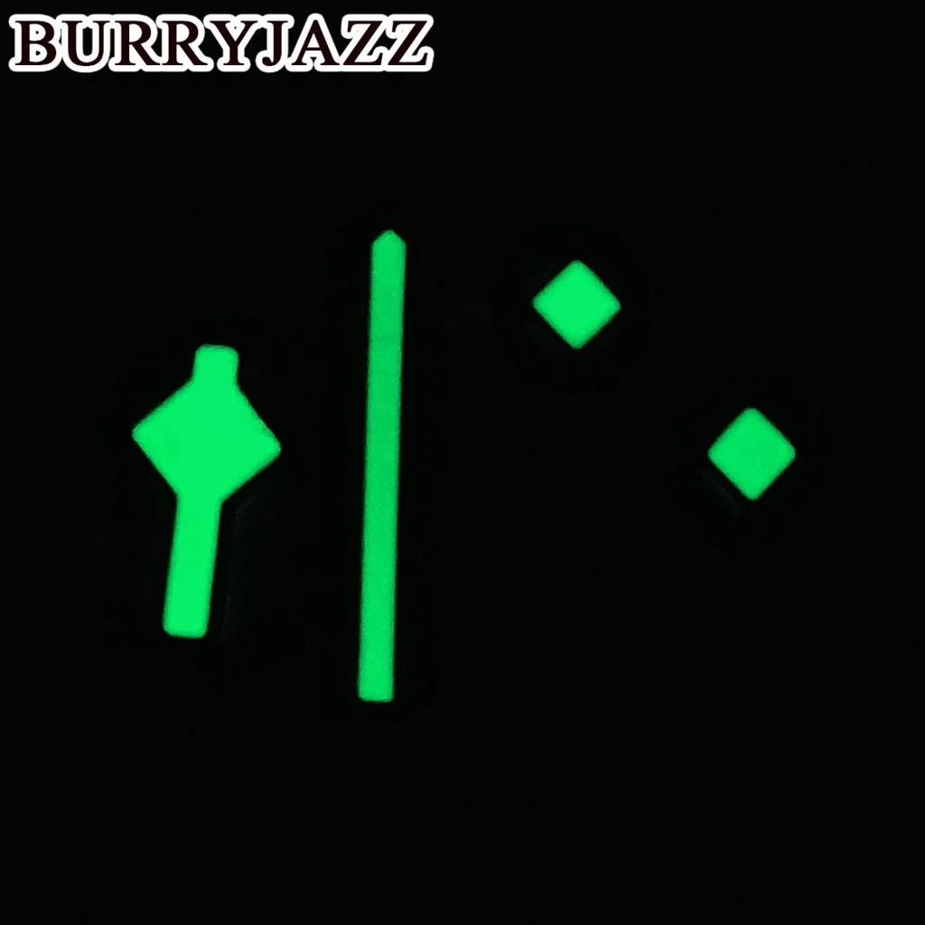 Фото BURRYJAZZ NH34 GMT часы серебряные, черные, золотые, розовые, золотые, зеленые светящиеся стрелки №2