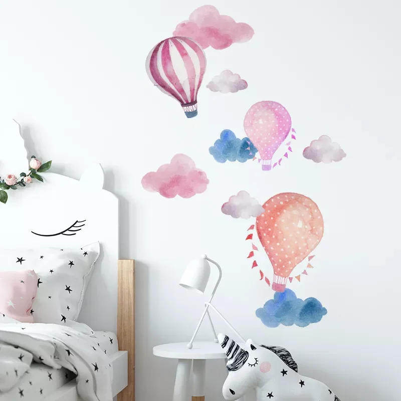 

Hot Air Balloon Cloud Wall Sticker For Kids Rooms Decoration Mural Bedroom Home Decor Decals Nursery Stickers Wallpaper
