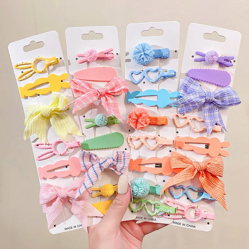 

2022 New Cute Bowknot Geometric Hairpins Children Girls Kids Hair Clips Pin Barrettes Accessories BB Hairclip Hairgrip Headdress