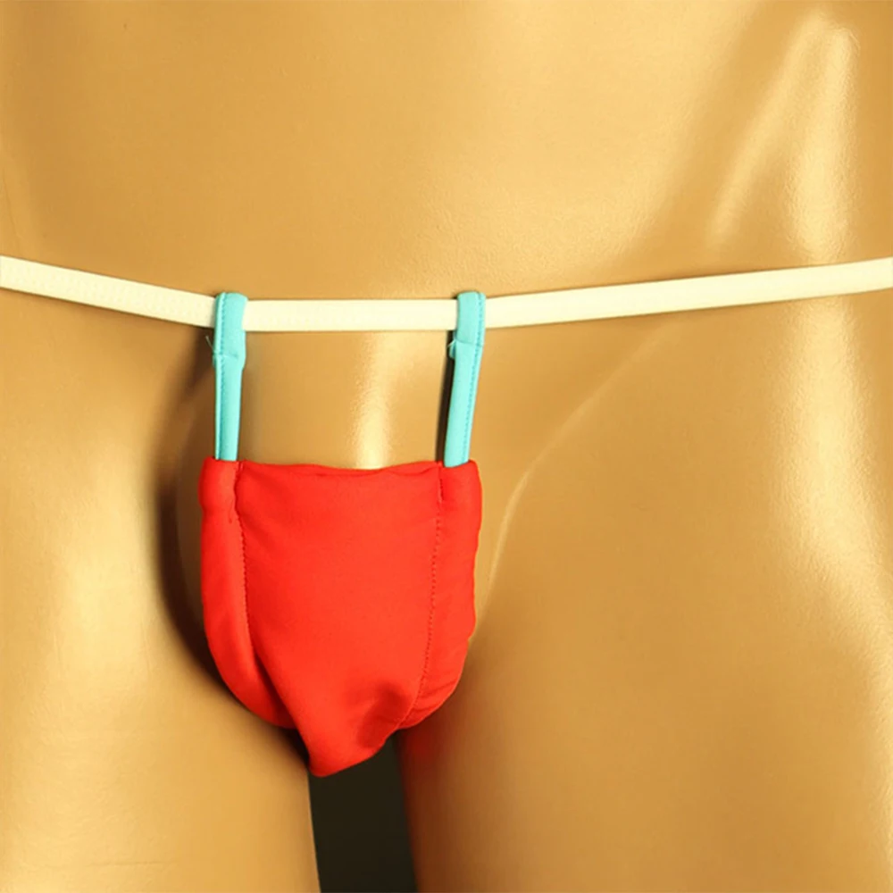 

String T Pants Mens 2022 Sexy Low Rise Panties High Stretch Ice Silk Fabric Bulge Pouch G-string Shorts Thong Briefs Underwear