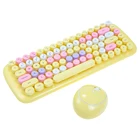 Mofii CANDY Keyboard Mouse Combo 2,4G Беспроводная Смешанная цветная 84 клавиша MiniKeyboard Mouse набор с круговыми панковскими клавишами