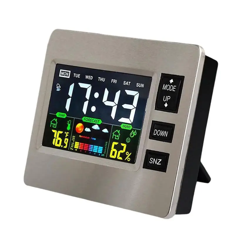 With Lcd Weather Display Snooze Alarm Clock Support Voice/touching Wake-up