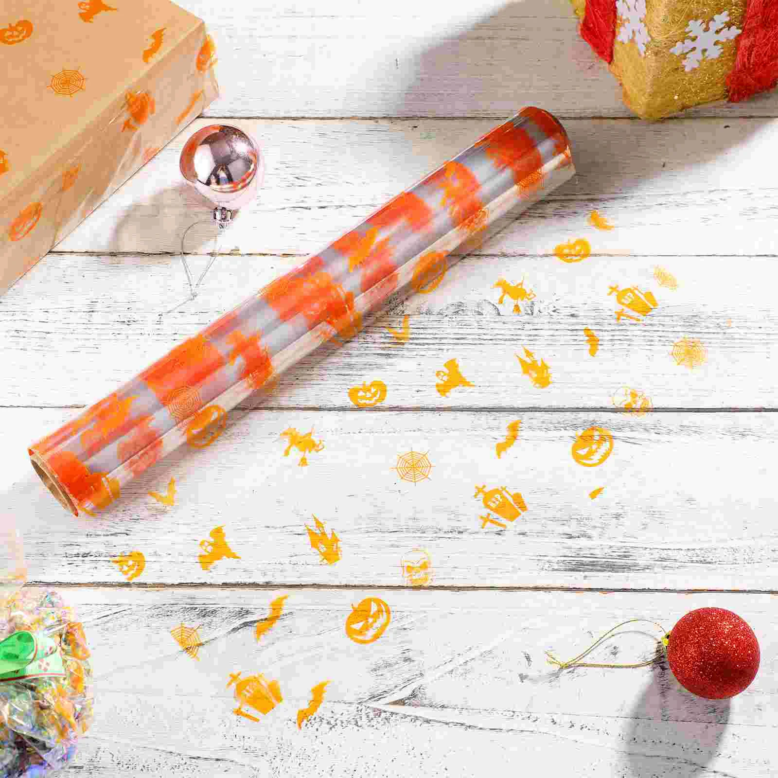 

Cellophane Paper Wrap Roll Wrapping Christmas Clearwrapper Large Transparent Hampersxmas Black Basket Gift Orange