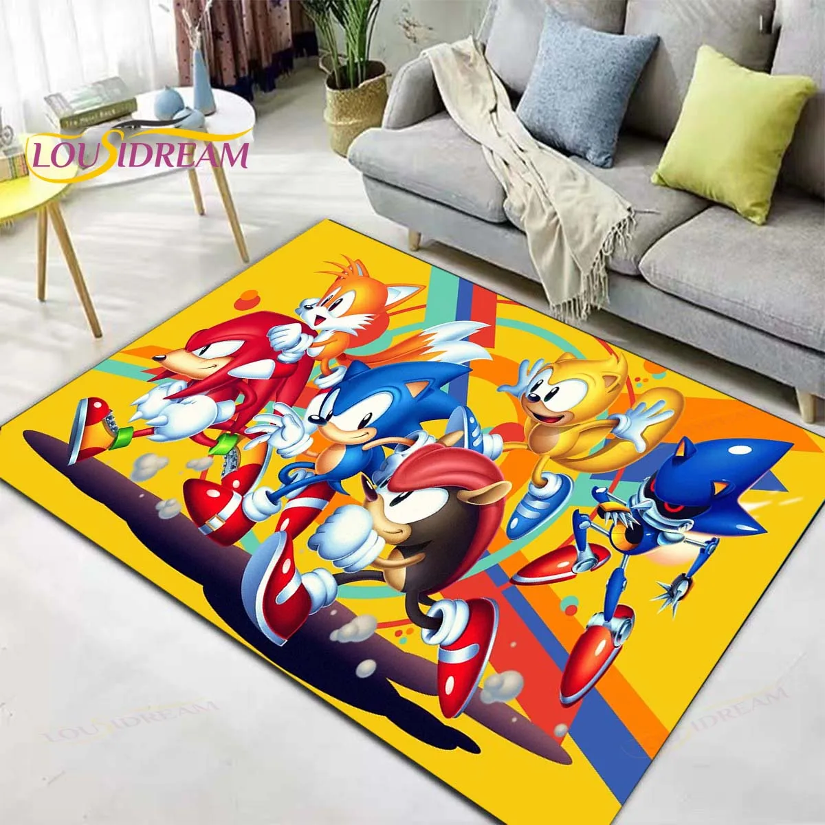 

Аниме Sonic коврик, нескользящий ковер, коврики для гостиной, чайного столика, коврик для спальни, кухни, ванной, водонепроницаемый ковер