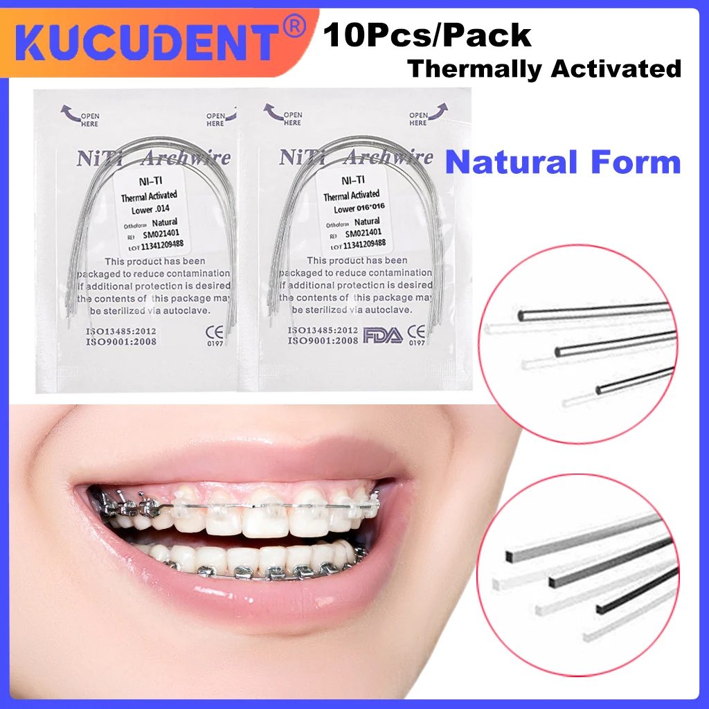 10 шт./уп стоматологические ортодонтические дуговые проволоки NITI