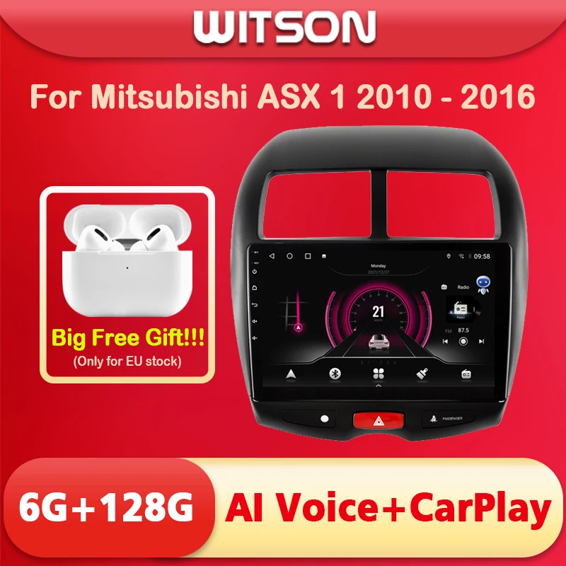 

WITSON AI VOICE Android 11 GPS автомобильный DVD-плеер для MITSUBISHI ASX 2010 2011 2012 сенсорный экран видео 2din беспроводной CarPlay
