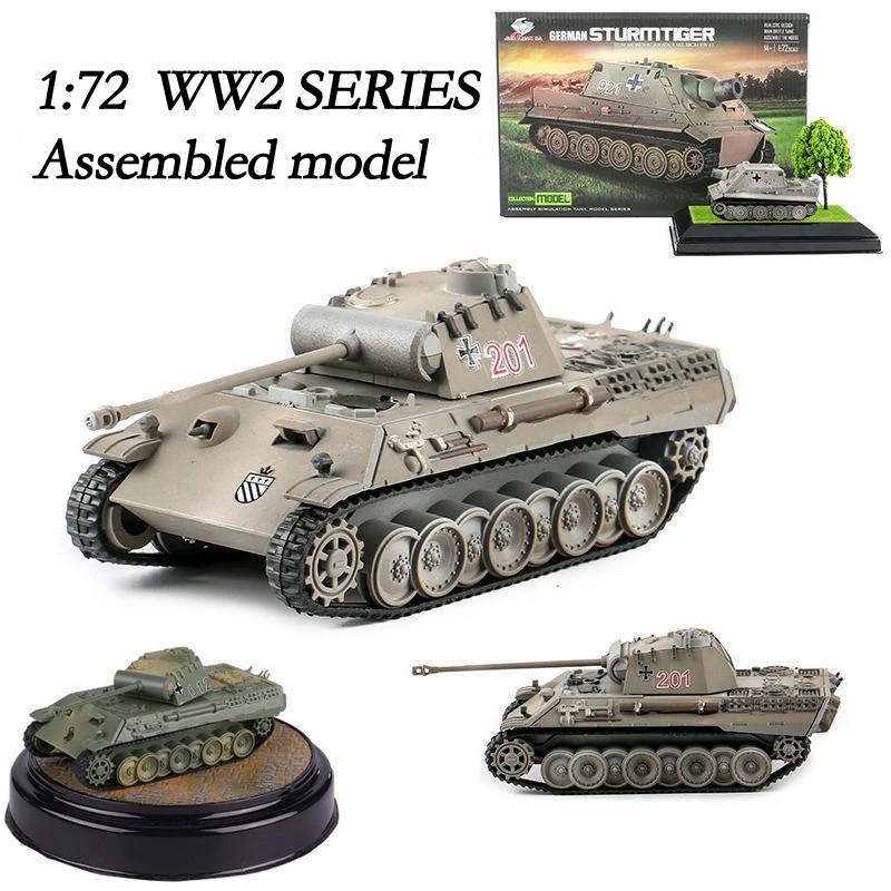 

World War II German Tiger Panther Stug IV Tiger-Mrser IS Tank Model Decoration Simulation Scene 4D Military Assembly Model Toys
