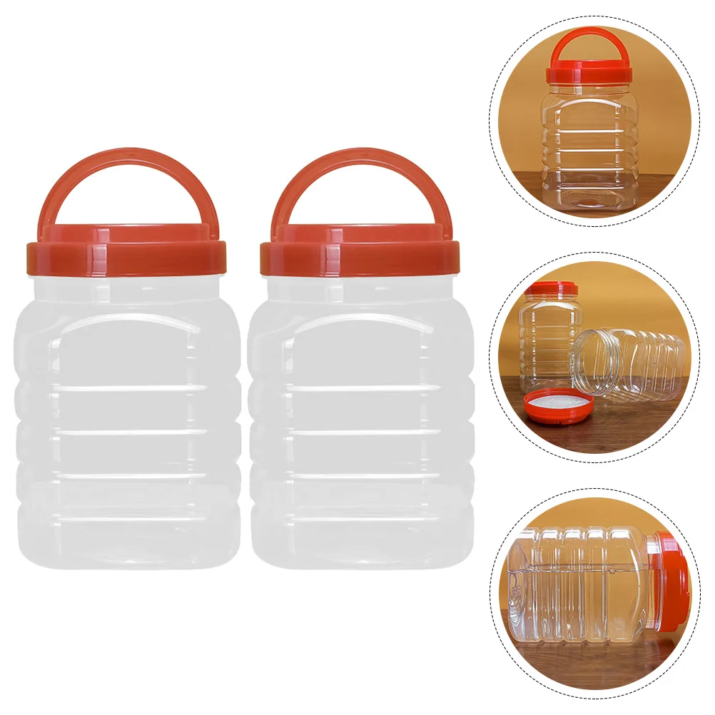 

2PCS Large Capacity Handle Kitchen Jam Storage Jar Storage Jar Nut Storage Jar Honey Storage Jar
