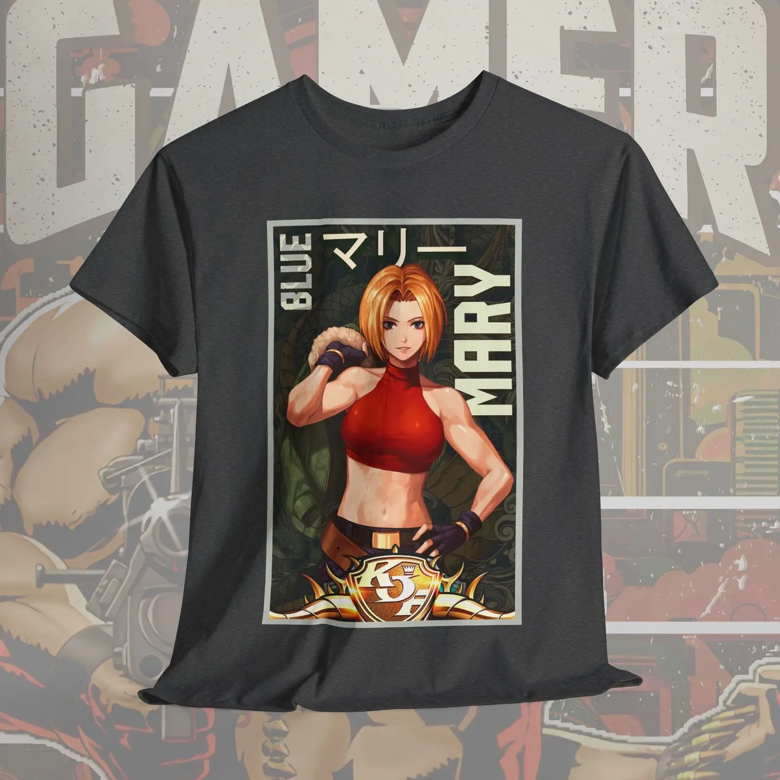 Игровая рубашка King of Fighters BlueMary коллекция футболок KOF футболка унисекс для