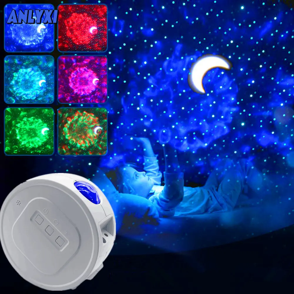 

Starry Sky Projector Galaxy Moon Night Light USB LED Colorful Nebula Cloud Lamp Kids Atmosphere Laser RGB Ocean Stars Nightlight