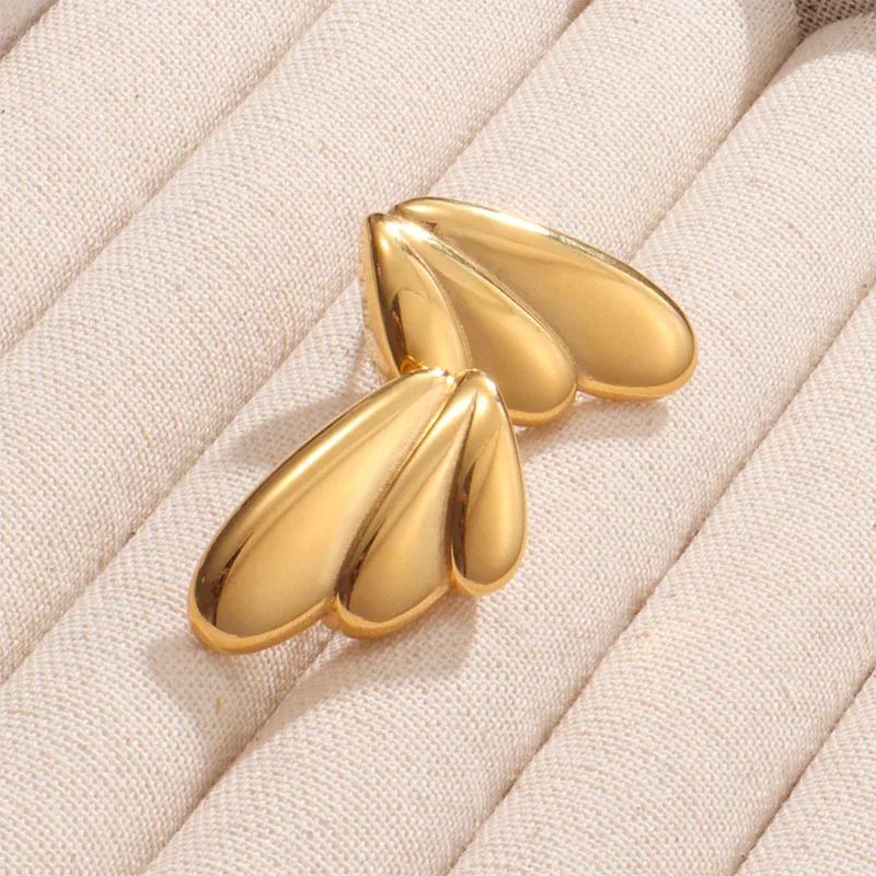 Геометрические серьги-гвоздики Mewanry из нержавеющей стали 316L с крыльями для