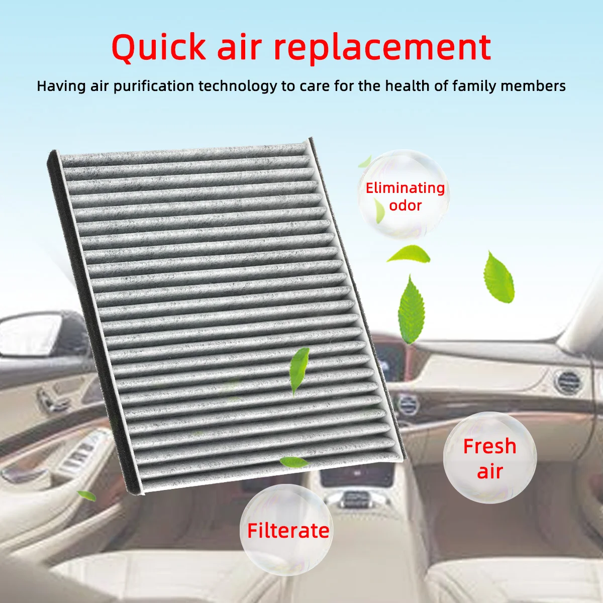 Аксессуары для Subaru Outback 2005-2009 автомобильные фильтры из углеродного волокна CF9846A