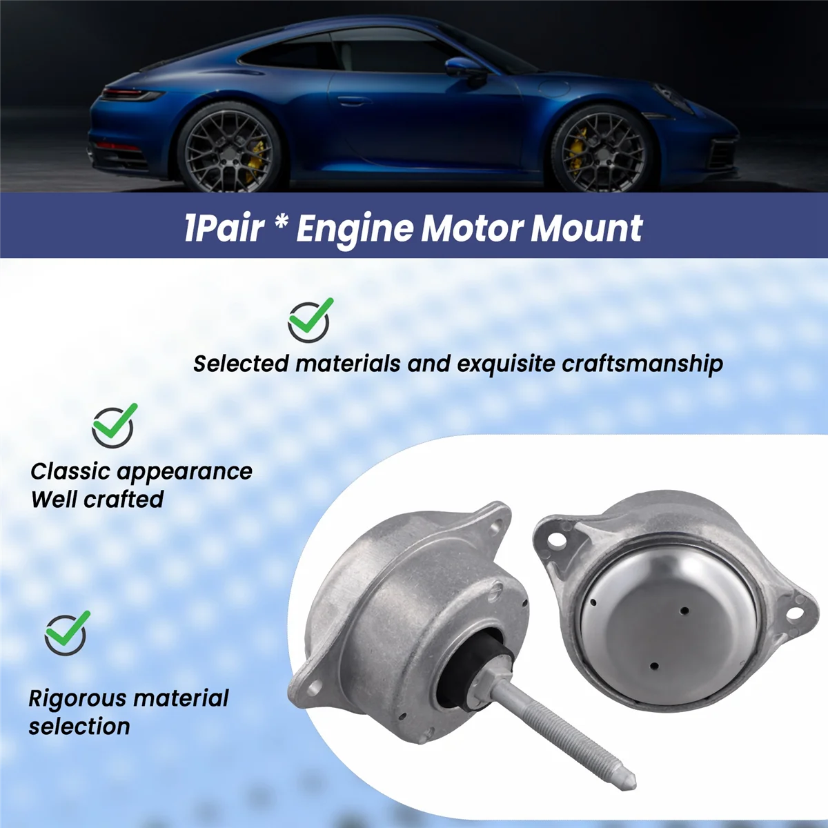 1 пара автомобильных креплений двигателя для Porsche 911 997 Turbo 99737504904 99737504906 99737504908