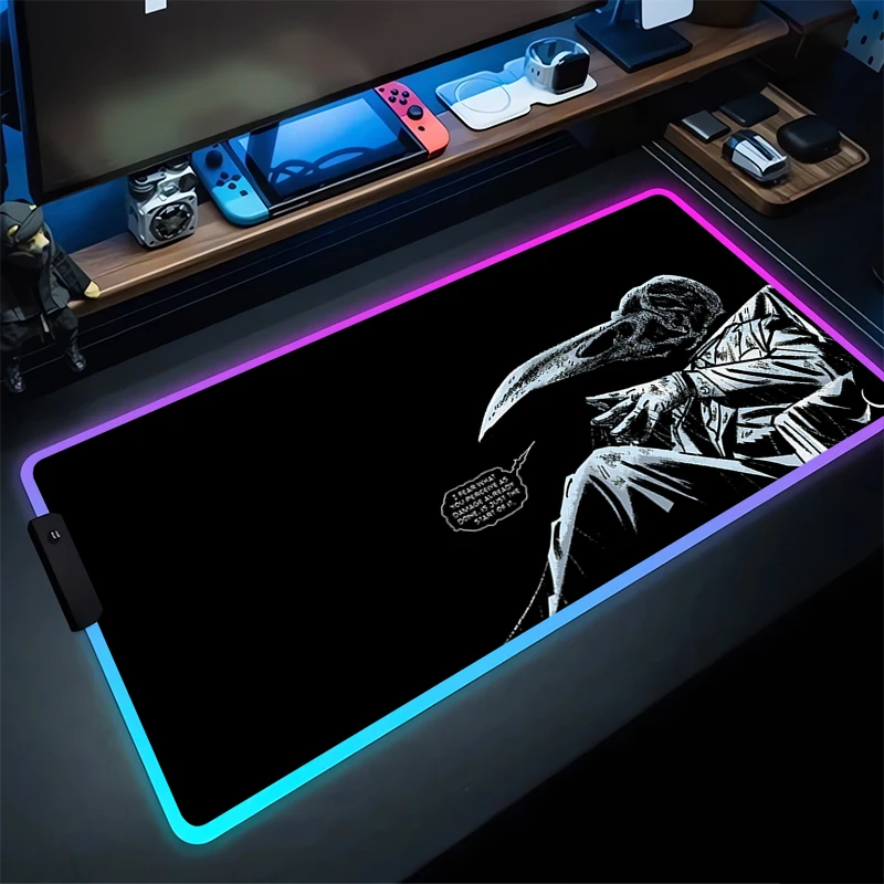 Большой игровой коврик для мыши RGB M-Moonlight ноутбука с подсветкой клавиатуры