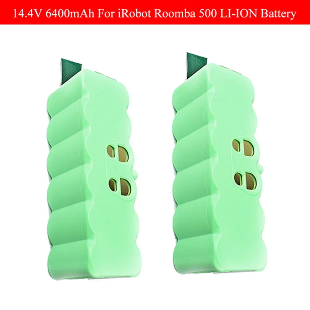 

14.4V 6400mAh LI-ION for iRobot Roomba Battery 500 600 780 800 Series 510 536 550 560 580 620 630 650 760 for irobot battery