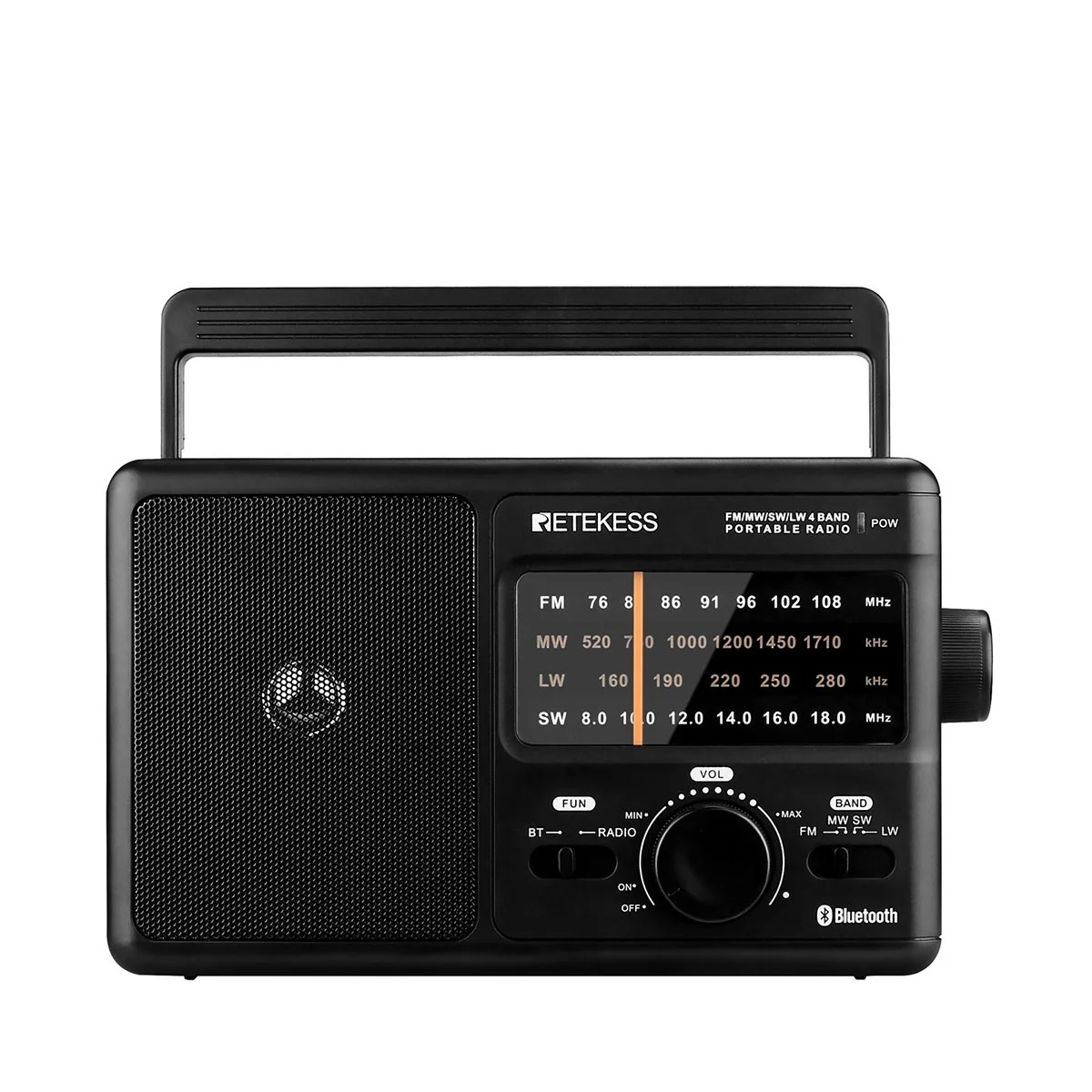 

Top TR626 AM FM SW LW портативные радиоприемники с Bluetooth AC или 4xD аккумуляторным питанием аналоговый радиоприемник с большой ручкой для пожилых люде...