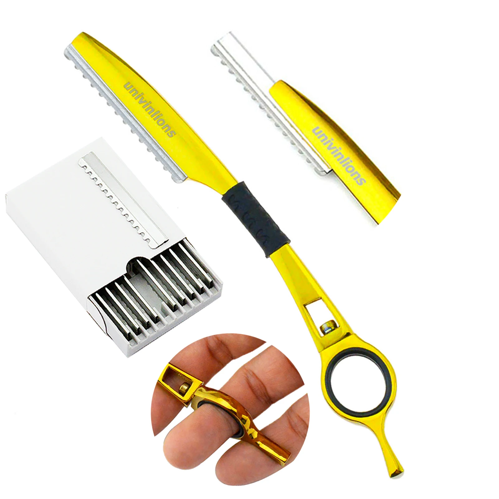 Женская роторная бритва Univinlions с 10-лезвийными лезвиями прямой салонный