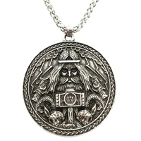 nostalgia thor and hammer norway amulet vintage necklace pendant for men talisman jewelry fathers day gift