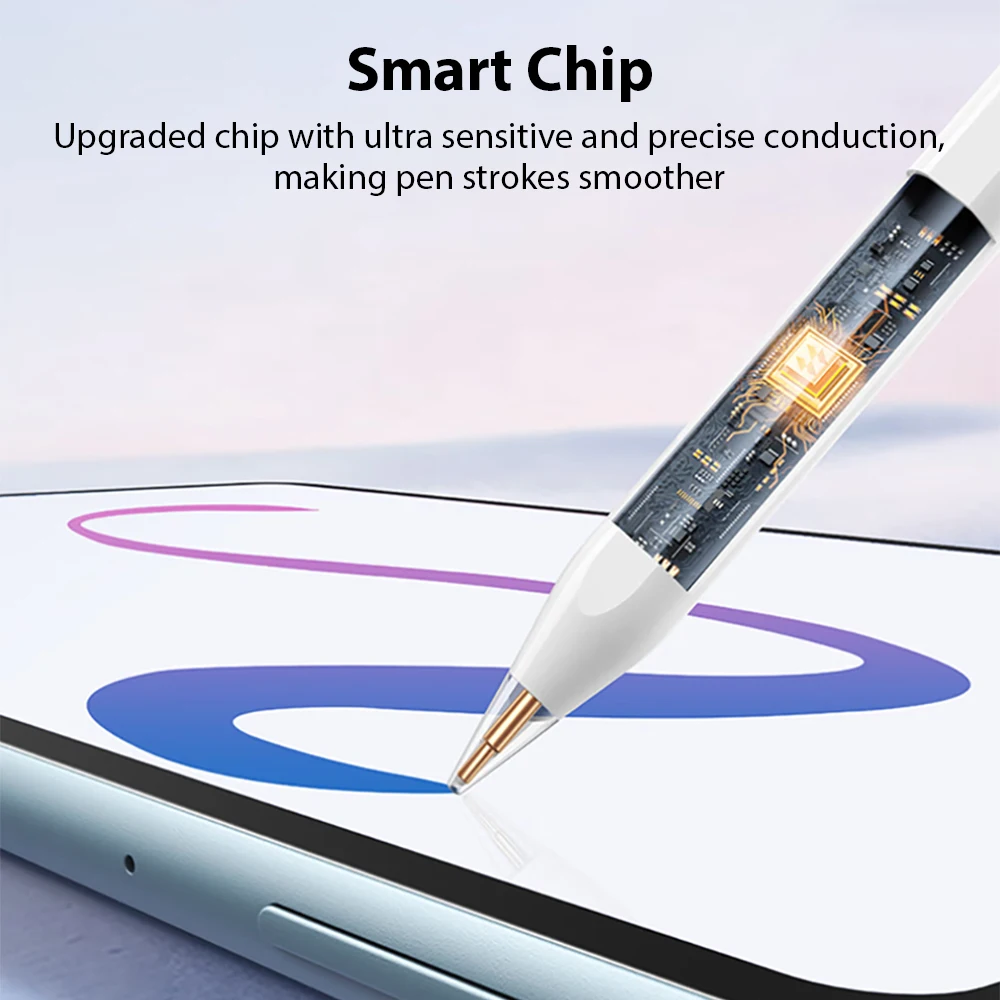 Стилус для Apple Pencil iPad A16 Pro 13 11th M5 M4 12.9 Air 11 M3 M2 5 4 8 10 9 10th 9th Generation Mini 6 7 A17 Сенсорные ручки (art.: 3920ceef0218a) - 3920ceef0218a