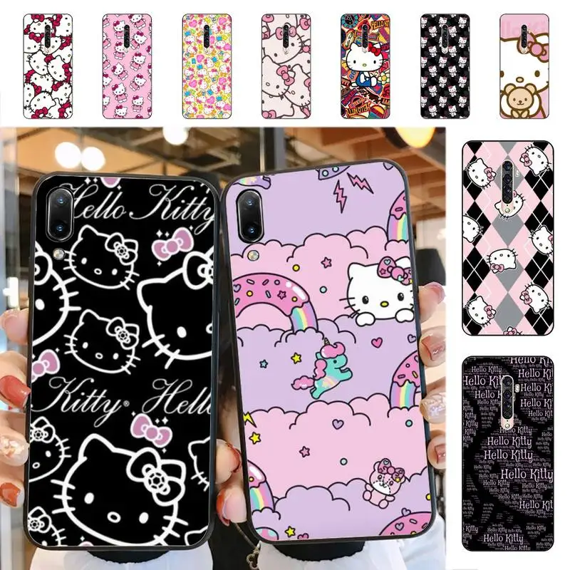 

Kitty Cartoon Cat Phone Case for Vivo Y91C Y11 17 19 17 67 81 Oppo A9 2020 Realme c3 funda