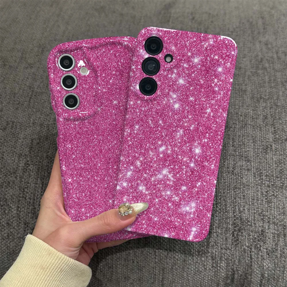 Фото Розовый блестящий чехол Feilin с эффектом волн и масляного блеска для Samsung Galaxy A56 A55 A54 A51 A25 A15 A06 A05 №1