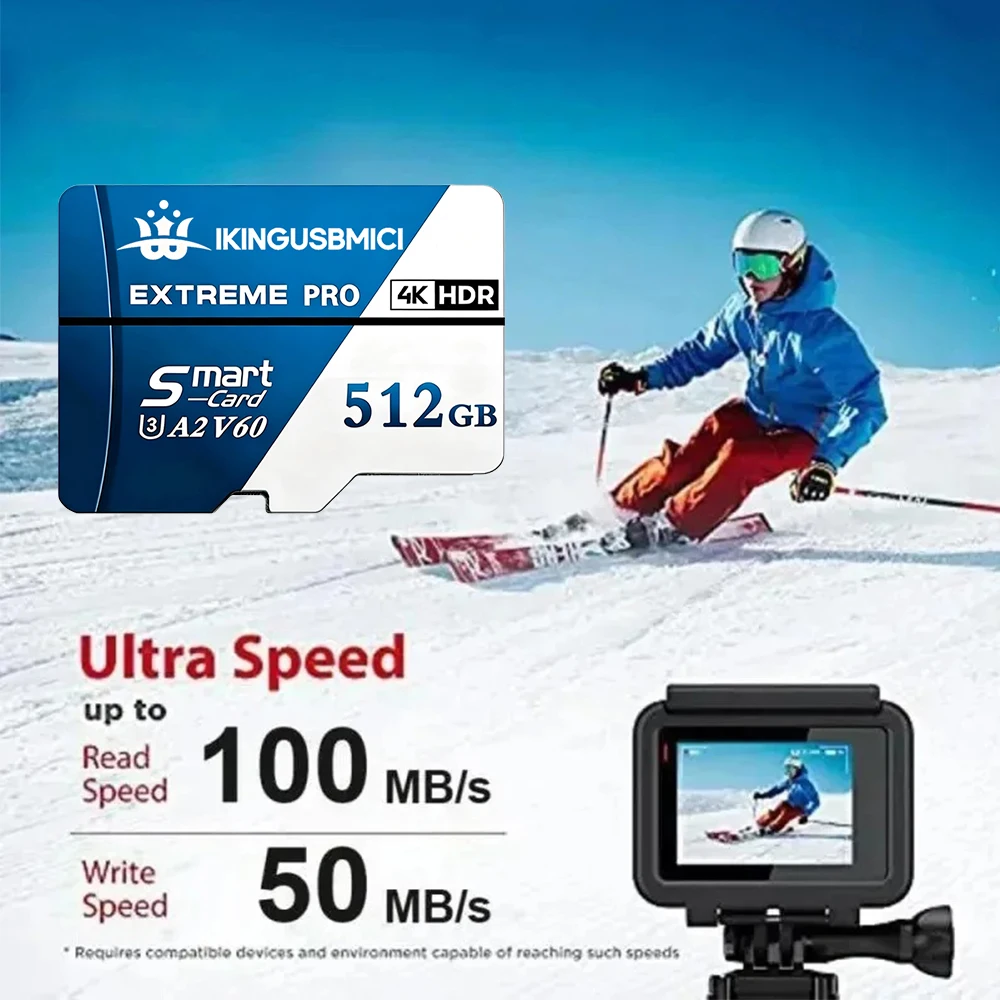 Фото Карты памяти TF/Micro TF/SD объемом 32 ГБ, 128 ГБ, 256 ГБ, 512 ГБ, U3 Ultra HD/Full HD для видеорегистраторов, ноутбуков, Mac №2