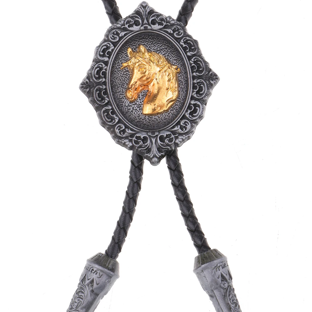 

Ретро американский Западный ковбойский Rodeo Bolo Tie кожаный Фотофон