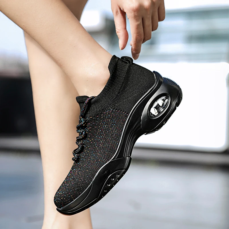 Women's sneakers comfortable, breathable, wear-resistant, non-slip tennis sneakers, air cushion, thick bottom, heightened