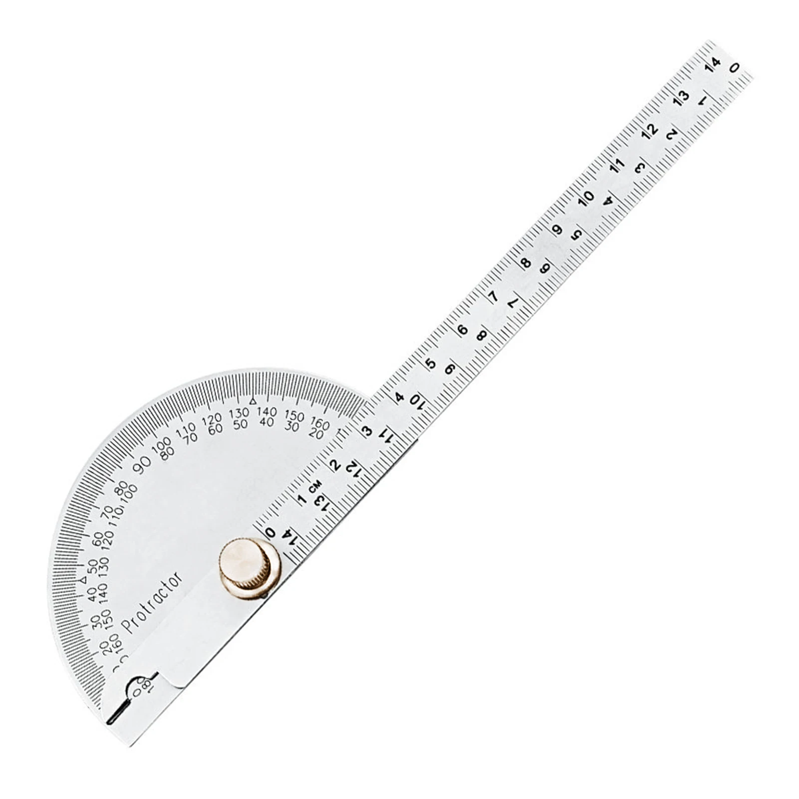 

14.5cm 180 Degree Practical Protractor Angle Finder Ruler Stainless Steel Caliper Measuring Tools Woodworking