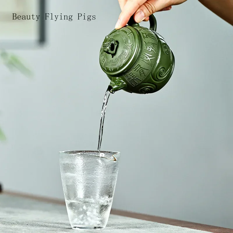 Классическое творчество x см чайник из чистой фиолетовой глины ручной работы