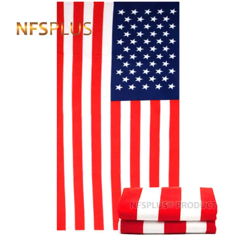 

Quick Dry Microfiber Beach Towel USA Uinted States Flag 70x150cm Super Soft Absorbent Travel Sport Bath Towels For Adults