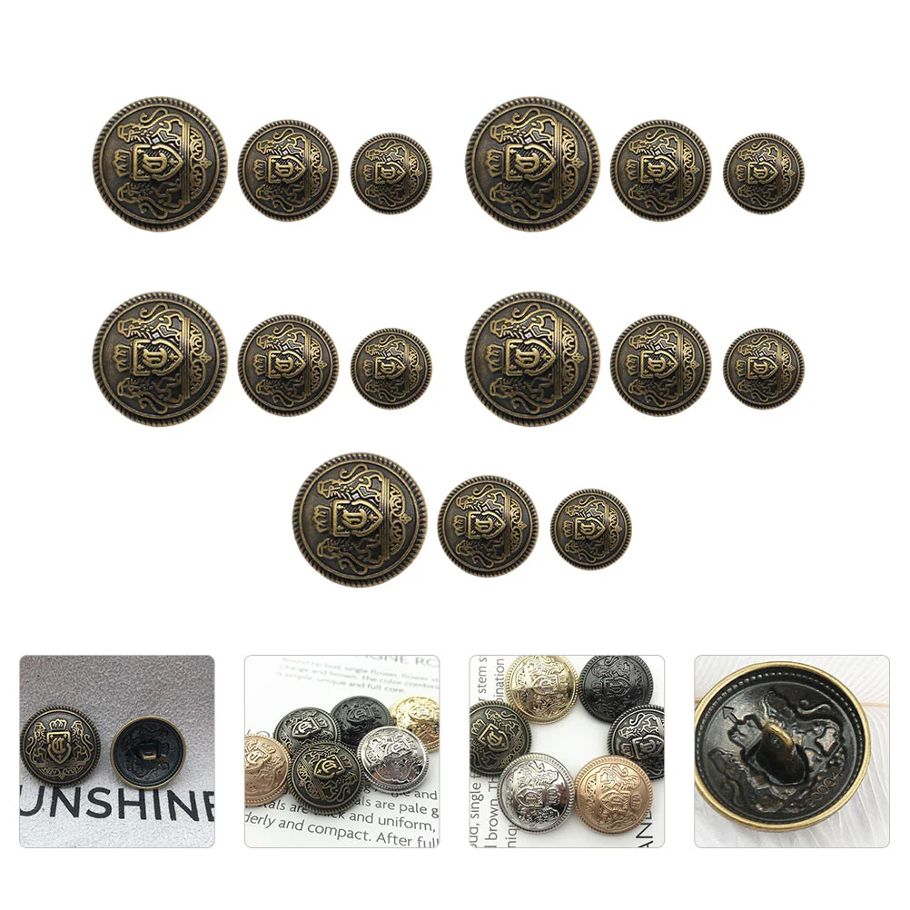 

Buttons Metal Buttonsewing Clothing Coat Vintage Costume Alloy Crafts Decoration Clothes Zinc Crossbone Flower Blazer Engraved