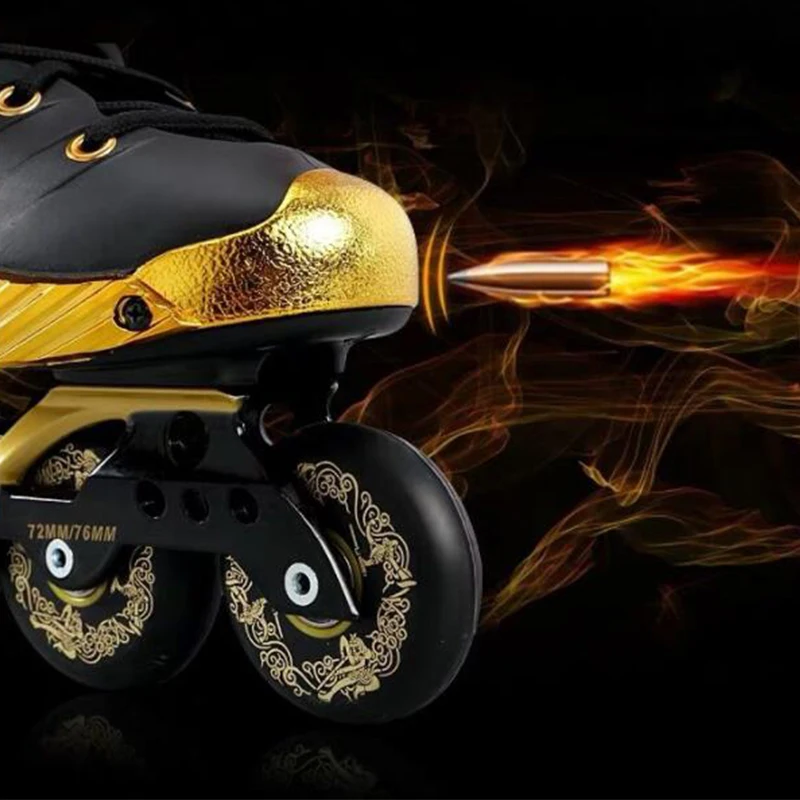 Трехколесные скоростные роликовые коньки гоночные для кампуса тренировочные